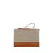 Two-tone Zipped Clutch Bag