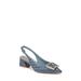 Racer Crystal Buckle Slingback Pump