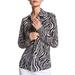 Hansen Zebra Stripe Silk Crepe De Chine Shirt