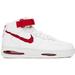 White & Red Air Force 1 Mid Evo Sneakers