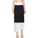 Off-white & Black Layered Maxi Skirt