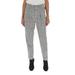 Checkered Detail Tailored Trousers