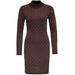 Mkgo Logo Jacquard Knitted Mini Dress