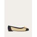 Raffia Ballet Flat With Vara Bow