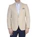 Solid Notch Lapel Linen Blend Sport Coat