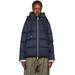 Navy Quilted Down Jacket