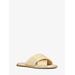 Portia Quilted Metallic Snake Embossed Leather Slide Sandal