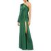 One-shoulder Ruched Satin Gown