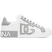 Dolce&gabbana White & Gray Portofino Sneakers