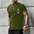 Letter Black Navy Blue Army Green Shirt T shirt Tee Men's Graphic Cotton Blend Shirt Muscle Big and Tall Shirt Short Sleeve Comfortable Tee Casual Summer Fashion Designer Clothing S M L XL XXL XXXL