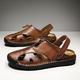 Men's Sandals Flat Sandals Leather Sandals Slingback Sandals Handmade Shoes Walking Casual Athletic Nappa Leather Loafer Black Blue Brown Summer