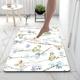 Spike Retro Flowers Bathroom Deco Diatomaceous Earth Bath Mat Soft Mat Rubber Anti-Slip Fast Dry Super Absorbent Thin Bathroom Mat for Under Door - Bathroom Floor Mat Rug Bathtub Front Shower Mat Sink