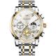 New Olevs Brand Men'S Watch Luminous Chronograph 24-Hour Indication Quartz Watch Business Steel Belt Men'S Waterproof Wristwatch