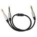 6.35mm to Dual 6.35mm Y Splitter Cable Professional Male to Male 1/4 Inch Stereo Cable for Amplifier Microphone Speaker