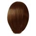 Jhomerit Travel Makeup Hairpiece Fashion Synthetic Short Straight Bobo Black Brown Hairpiece for Women New (Brown)