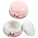 2 Pcs Powder Bottle Ceramics Lipstick Jar Mini Pots Porcelain Condiment Storage Jars with Lids Makeup Medicine