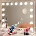 Vanity Mirror with Lights Vanity Mirror Hollywood Lighted Mirror Makeup Mirror with Lights 15 LED Bulbs 3 Colors Modes Touch Control USB Charging Port 10X Mirror for Tabletop or Wall-Mounted