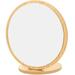 Guichaokj Cosmetic Mirrors Makeup Desktop Vanity Portable Rustic Farmhouse for Bedroom Foldable Silver Wooden
