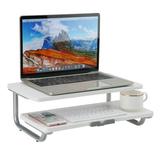 SINGES 2 Tiers Monitor Stand Riser Computer Monitor Riser Laptop Stand Desktop Organizer with Phone Holder for Home Office Computer Desktop Laptop Printer