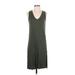 Madewell Casual Dress - Shift Scoop Neck Sleeveless: Green Dresses - Women's Size Small