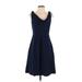 Maeve Casual Dress - A-Line: Blue Solid Dresses - Women's Size 2