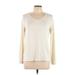 Talbots Long Sleeve T-Shirt: Ivory Tops - Women's Size Large