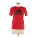 Adidas Active T-Shirt: Red Activewear - Women's Size Medium