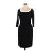 Lauren by Ralph Lauren Casual Dress - Sheath Scoop Neck 3/4 sleeves: Black Solid Dresses - Women's Size 14