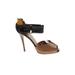 Giuseppe Zanotti Heels: Brown Solid Shoes - Women's Size 41 - Open Toe