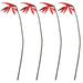 Eease Sophisticated 4Pcs Artificial Bird of Paradise Flowers (Red)