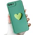 for iPhone 8 Plus Case iPhone 7 Plus Case 5.5 inch Cute 3D Love Heart with Anti-Fall Lens Cameras Cover Protection for iPhone 7 Plus/8 Plus Soft TPU Shockproof Phone Shell for Women Girls Green