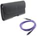 Case Belt Clip w 10ft USB Cable for iPhone XS/X - Leather Holster Cover Pouch Loops Purple Charger Cord Power Wire Braided for iPhone XS/X