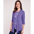 Blair Women's 2-in-1 Waterfall Top - Purple - XL - Womens