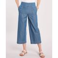 Blair Women's DenimLite Cropped Mid-Rise Flare Pants - Denim - 22W - Womens