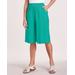 Blair Women's Crinkle Calcutta Cloth Split Skirt - Green - PL - Petite