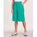 Blair Women's Crinkle Calcutta Cloth Split Skirt - Green - S - Misses