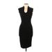 Rolla Coster Casual Dress - Midi Scoop Neck Sleeveless: Black Solid Dresses - Women's Size Large