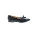 Flats: Smoking Flat Chunky Heel Work Black Solid Shoes - Women's Size 9 - Almond Toe