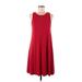 Old Navy Casual Dress - Midi: Red Solid Dresses - Women's Size Medium