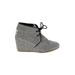 TOMS Ankle Boots: Gray Marled Shoes - Women's Size 6 1/2 - Round Toe