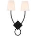 Barclay 2-Light Wall Sconce in Matte Black