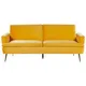 Beliani Modern Velvet Sofa Bed Yellow Vettre