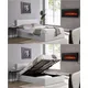 Luna Ottoman Storage Bed 4Ft6 Double Faux Leather In White With Spring And Memory Foam Mattresss