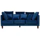 Beliani 3 Seater Velvet Sofa Blue Fenstad
