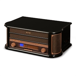 auna Belle Epoque 1908 Retro-Stereoanlage Plattenspieler USB CD MP3 Schwarz Image