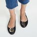 Tory Burch Shoes | Black Leather Tory Burch Travel Ballet Flats | Color: Black/Gold | Size: 10