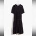 Madewell Dresses | Lightspun Button-Front Tiered Midi Dress | Color: Black | Size: 00