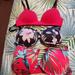 Victoria's Secret Intimates & Sleepwear | 3 For 1 Victoria's Secrets Bras Red And Floral Patterns | Color: Black/Red | Size: 36 - B &C