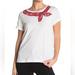 Kate Spade Tops | Kate Spade New York Broome Street Bandana Tee Medium White Red T-Shirt Designer | Color: Red/White | Size: M