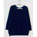 Athleta Sweaters | Athleta Sweater Womens Medium Navy Blue Thermal Honeycomb Merino Wool Blend | Color: Blue | Size: M
